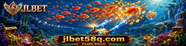 JLBET fishing world banner with underwater action