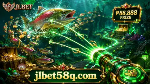 JLBET fishing scene with a busier underwater field and multiple moving target cues