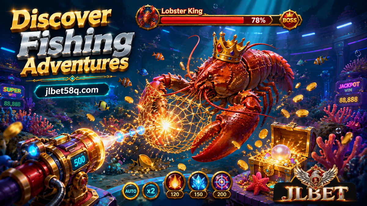 JLBET fishing chase scene for a jlbet game download search with underwater targets and visible control cues