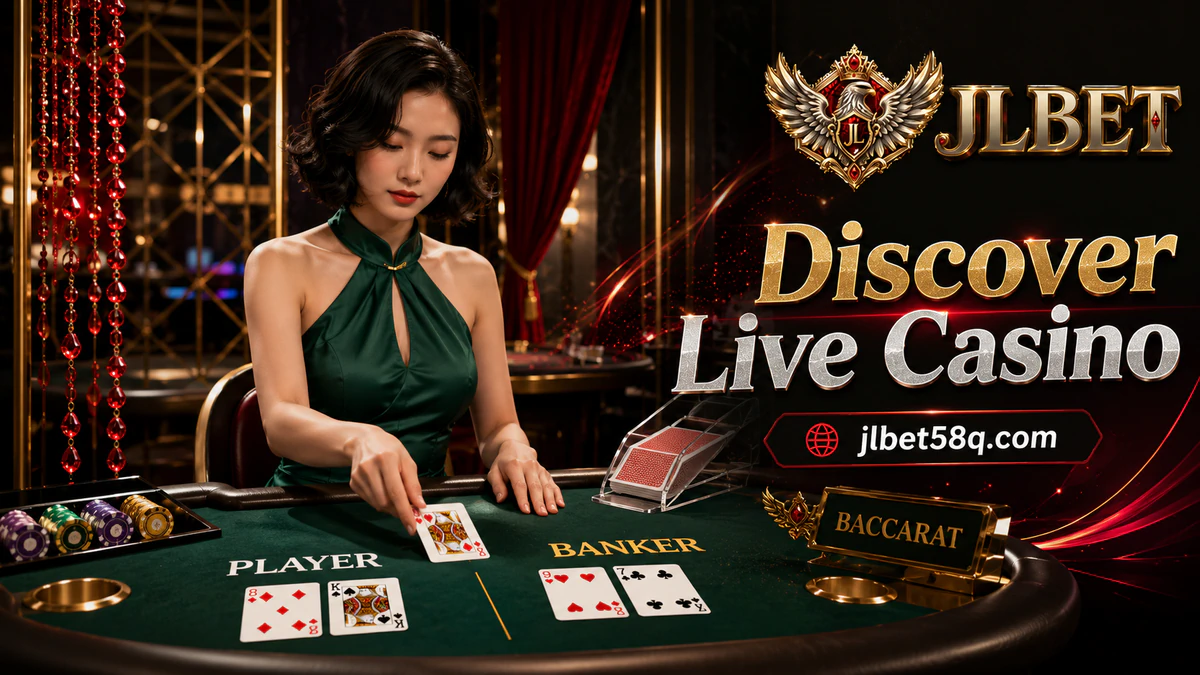 JLBET live casino table-room scene settling into a quiet pause beneath warm room light